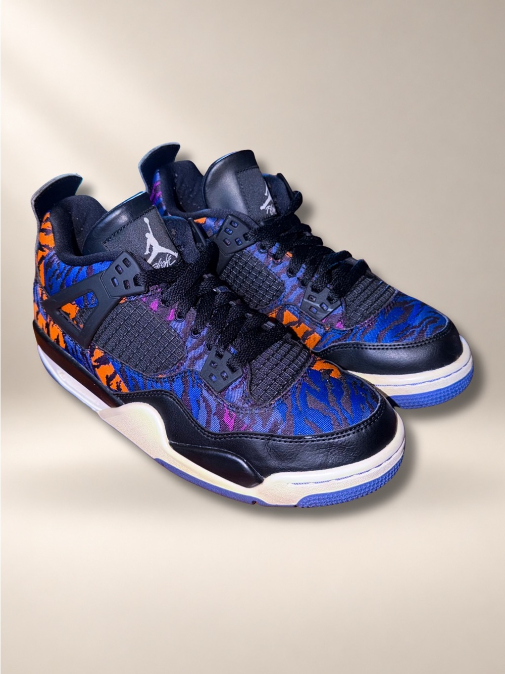 Air Jordan 4 Retro SE GS Rush Violet Tiger Camo 6Y BQ9043-005